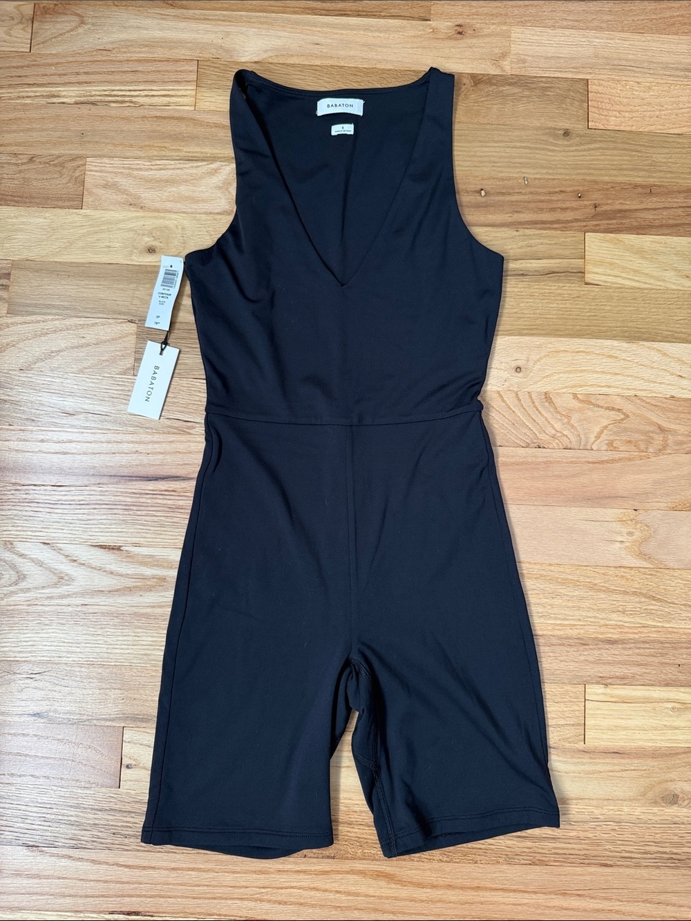 Babaton Black V-Neck Sleeveless Kids One-Piece Romper